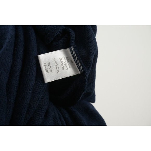 NWOT PJ Salvage Womens XL Navy Blue Striped Crew Brush Knit Sweater Pajama Top - Picture 6 of 7